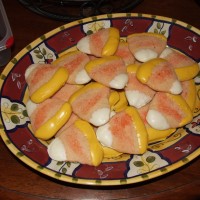 Candy Corn Cookies on Platter